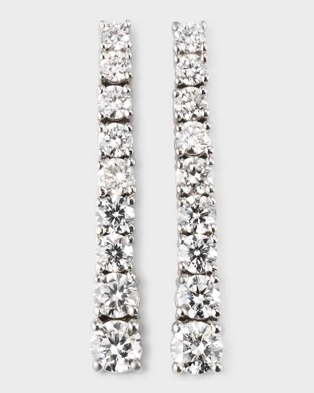 Lab Grown Gradient Diamond Tennis Earrings